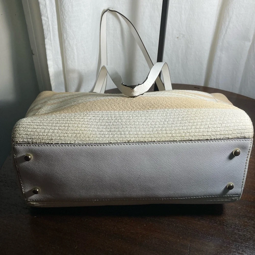 Kate Spade Beige and White Tote SHOULDERBAG Bag